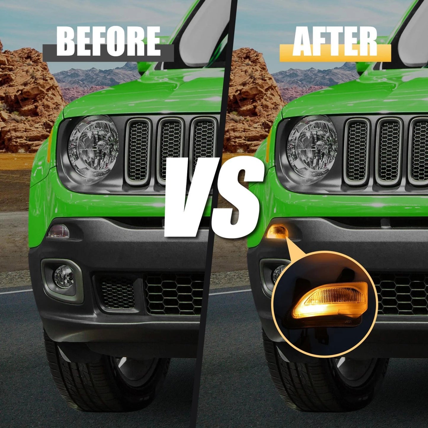 Front Turn Signal Light for Jeep Renegade Right Passenger Side (2015-2018)