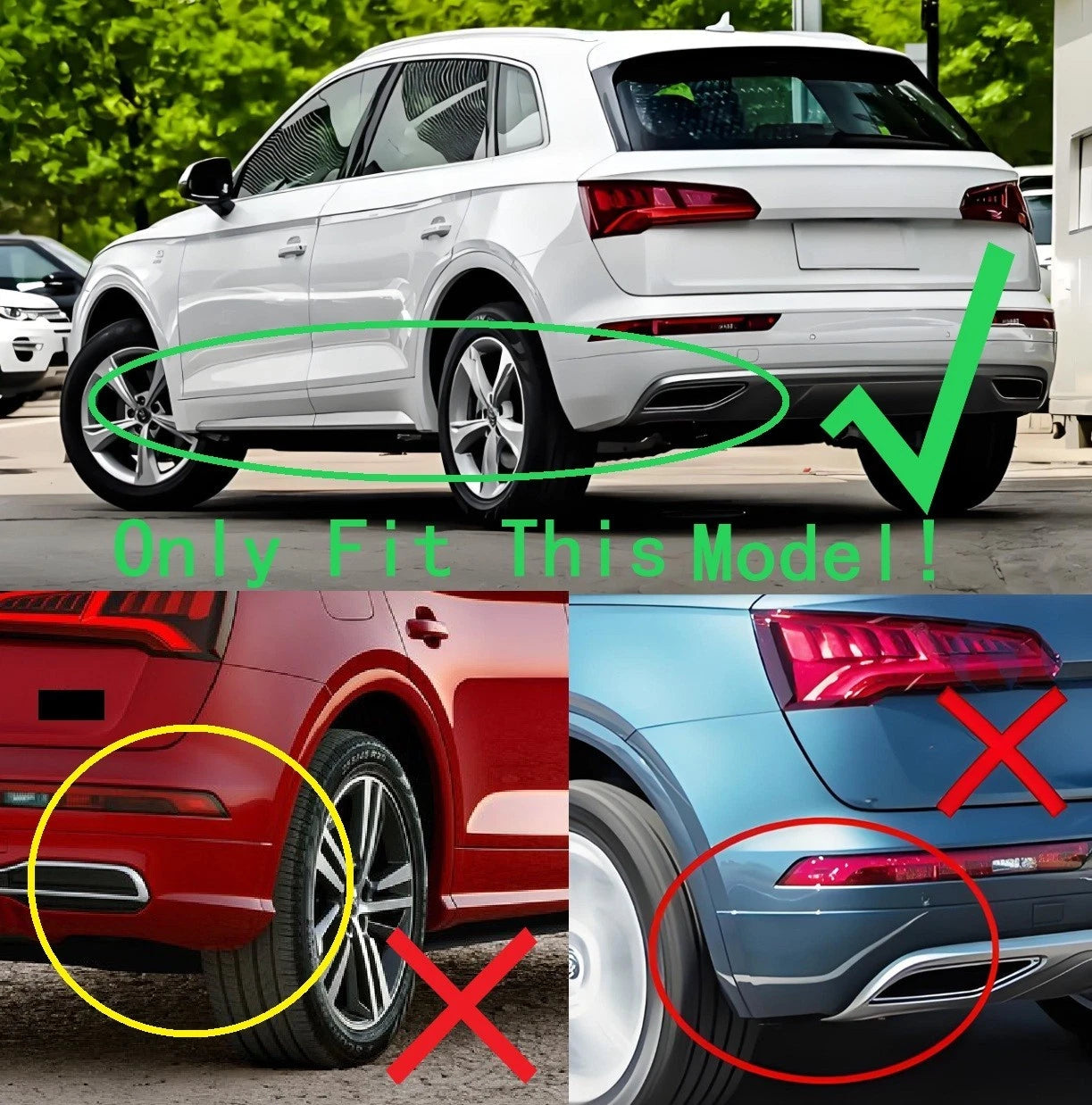 Mud Flaps Splash Guards for 2018-2024 Audi Q5 - Set of 4