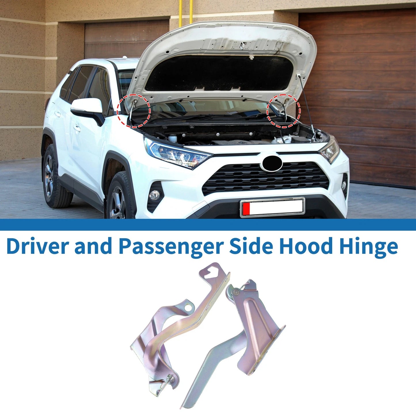 Hood Hinges 1 Pair for Nissan Versa (2012-2019)