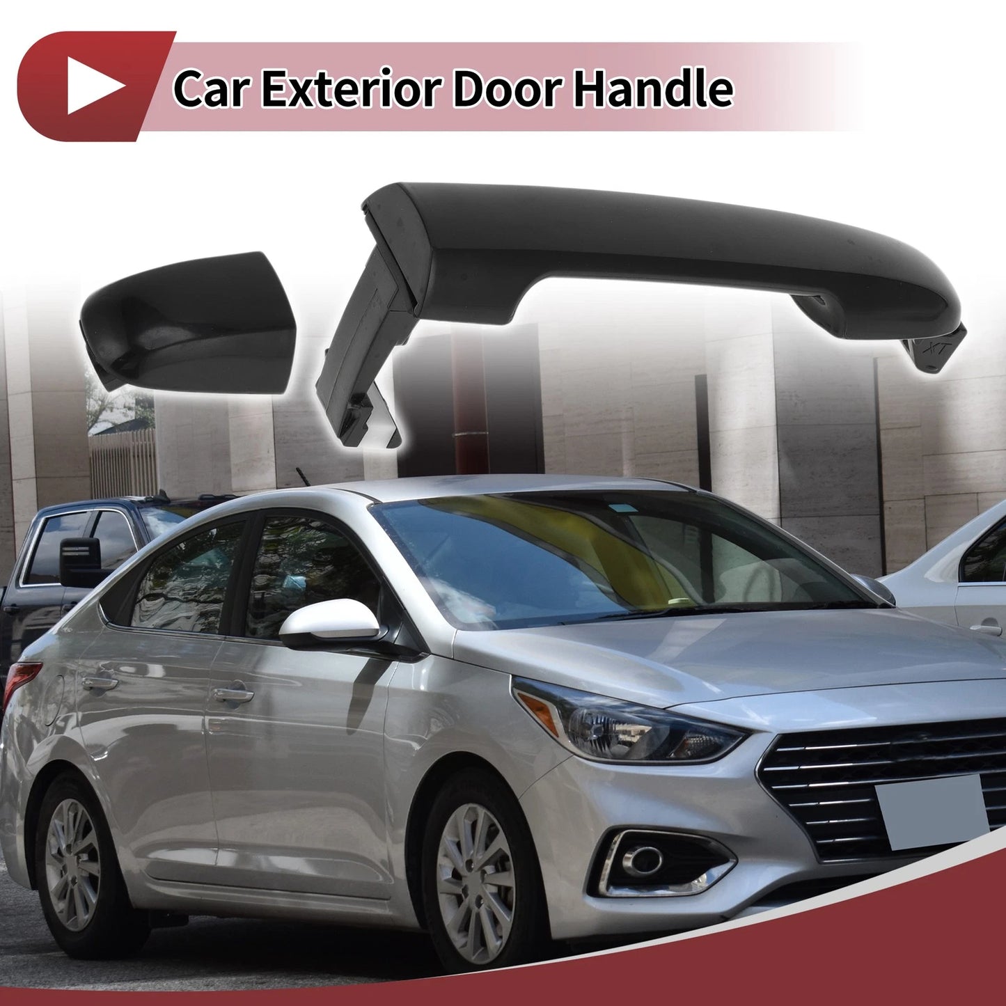 Car Door Handle Grip for Hyundai Sonata 2005-2010 Front Right Black