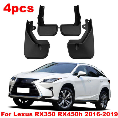 4pcs Splash Guards Mud Flaps Fender for Lexus RX RX350 RX450h (2016–2019)