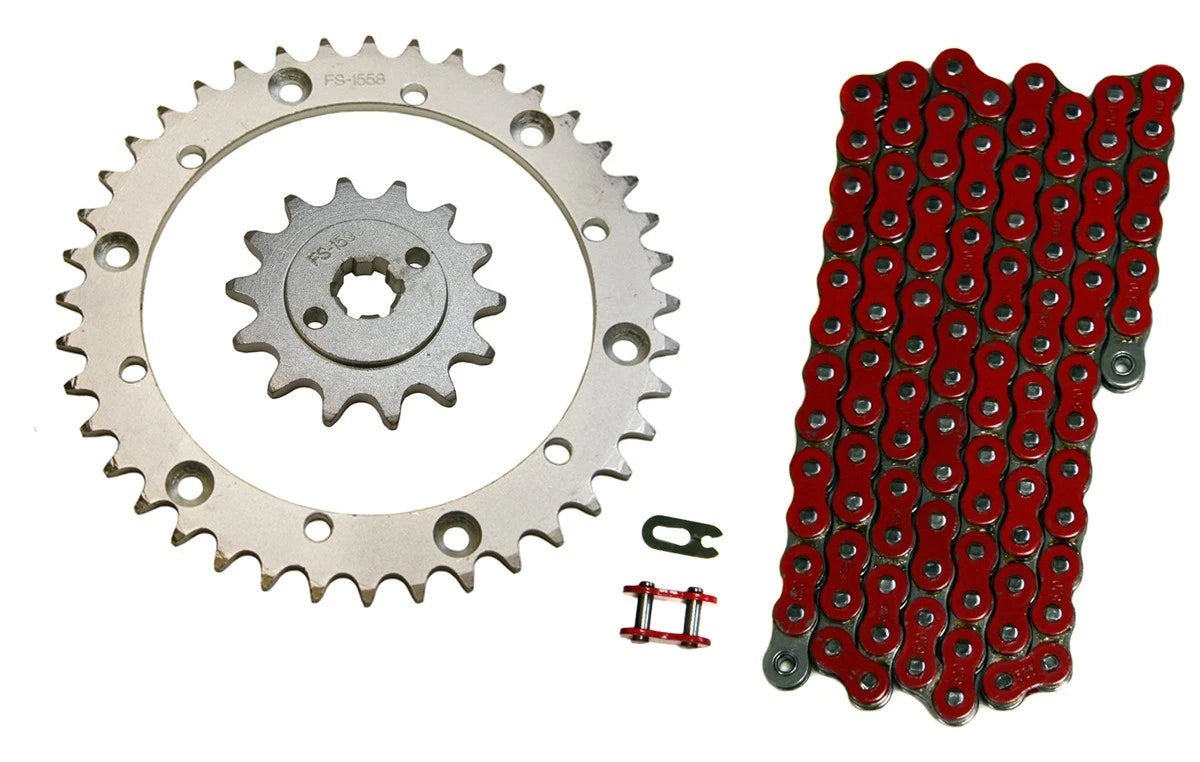 2 x Red O-Ring Drive Chain 520x94 & 14/40 Sprockets for Yamaha Blaster 200