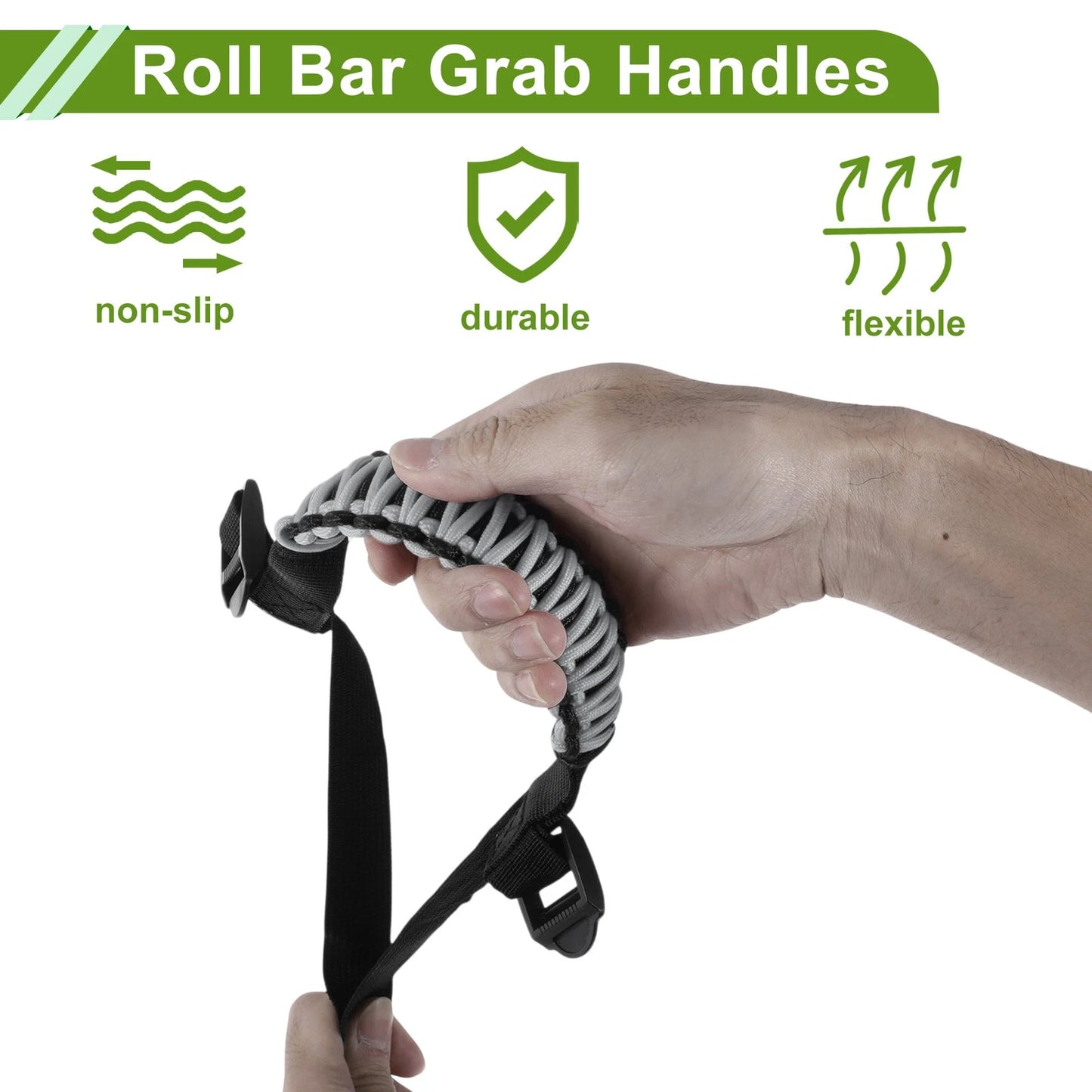 Roll Bar Grab Handles for Jeep Wrangler 2024-2025 - Gray