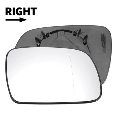 Right Side White Mirror Glass w/ Back for Peugeot 307 (2001-2009)