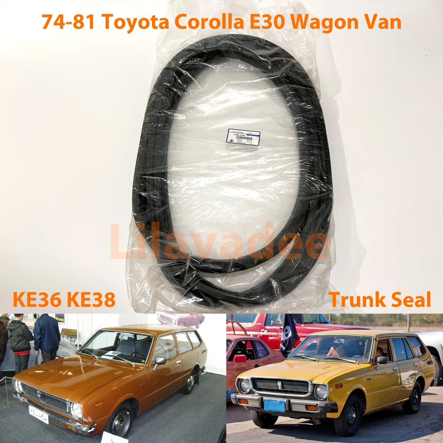 Trunk Lid Weatherstrip Rubber Seal for Toyota Corolla KE36 KE38 Wagon Van