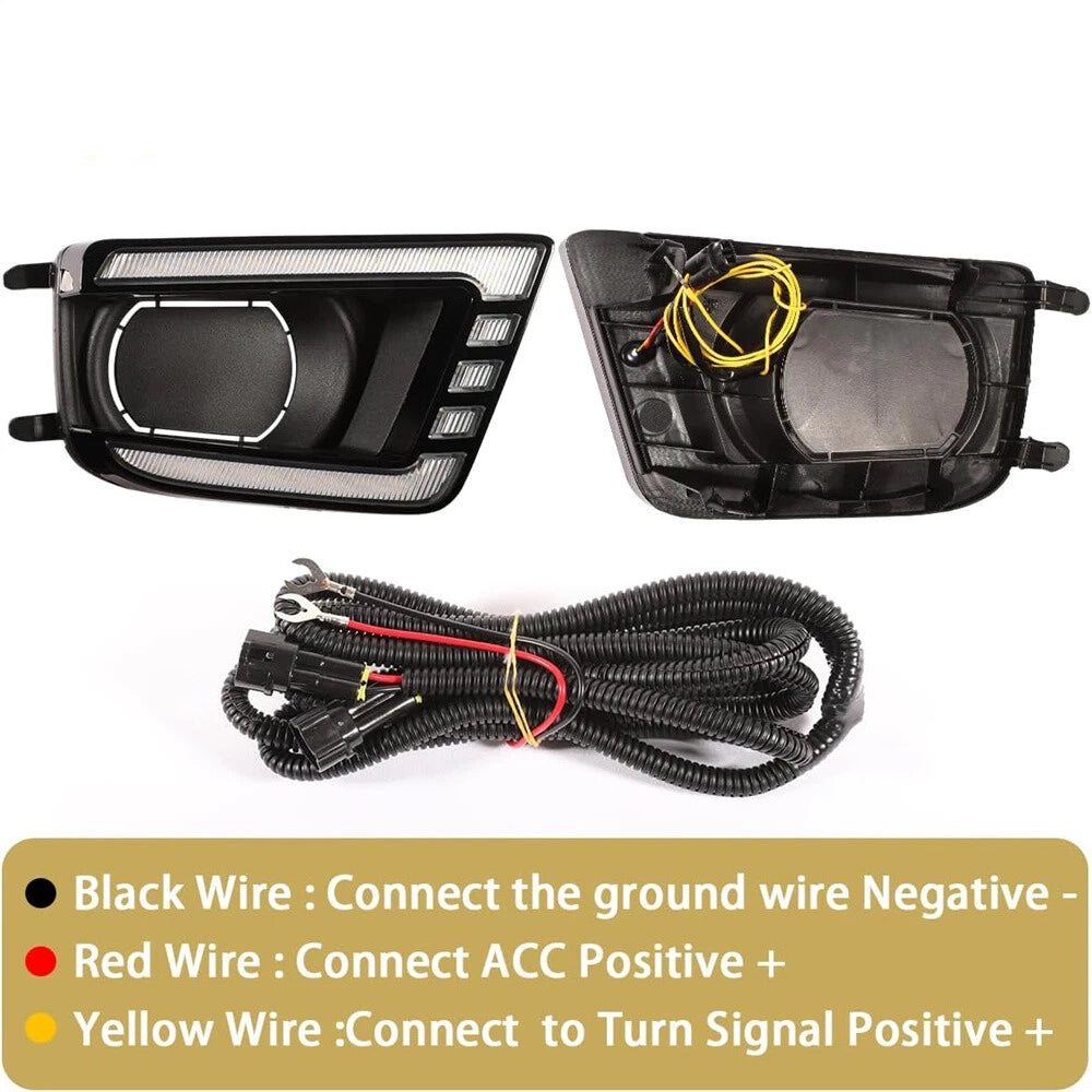 LED White Amber DRL Turn Signal Fog Lights for Toyota Tacoma (2012-2015)
