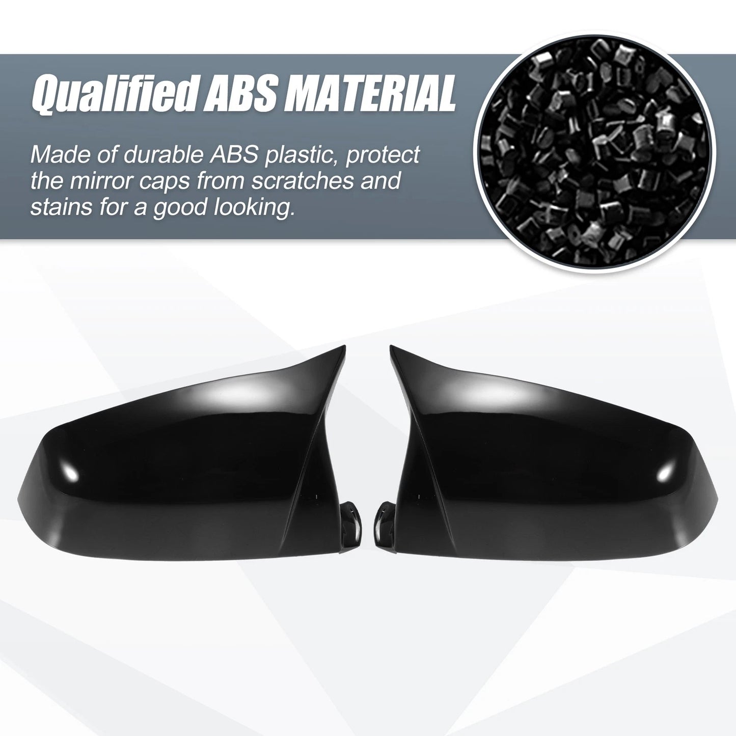 Rearview Mirror Cover Cap Gloss Black for BMW 525i 528i 530i 535i 550i (2001-2010)