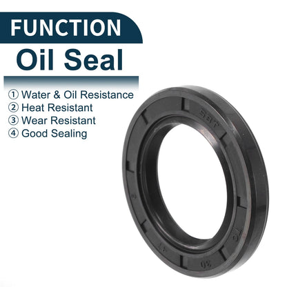 Oil Seal 5 x 30x47x6mm NBR Rubber Black Seal Ring Rotary Shaft Seal