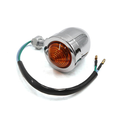 2 x Yellow Light Chrome Turn Signal Lamp Bulb for Harley-Davidson