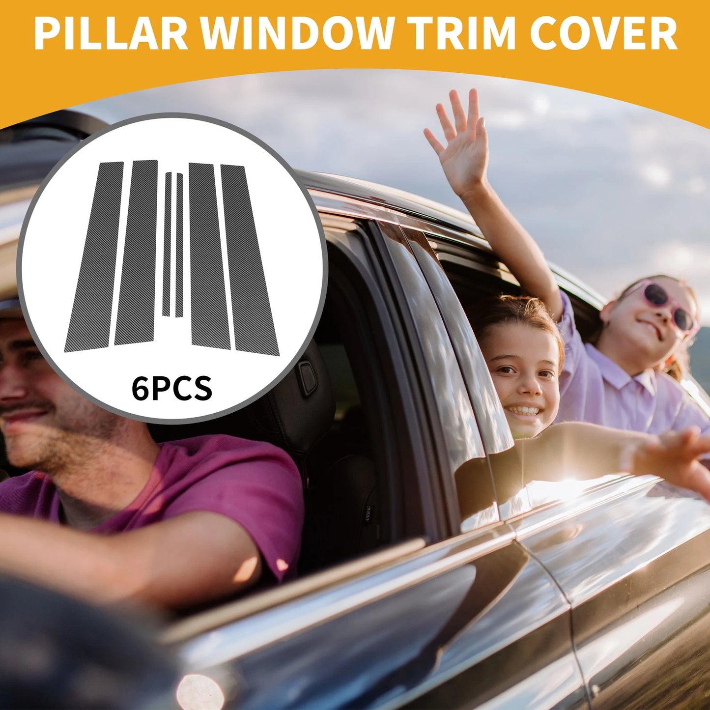 6 Pcs Door Pillar Window Trim for Lexus CT200 CT200h (2011-2017)