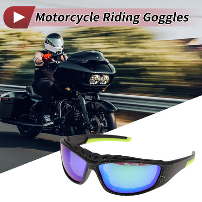 1Pc Goggles Motorcycle Green Lens Black Frame Tri-acetel Cellulose for MakeModel