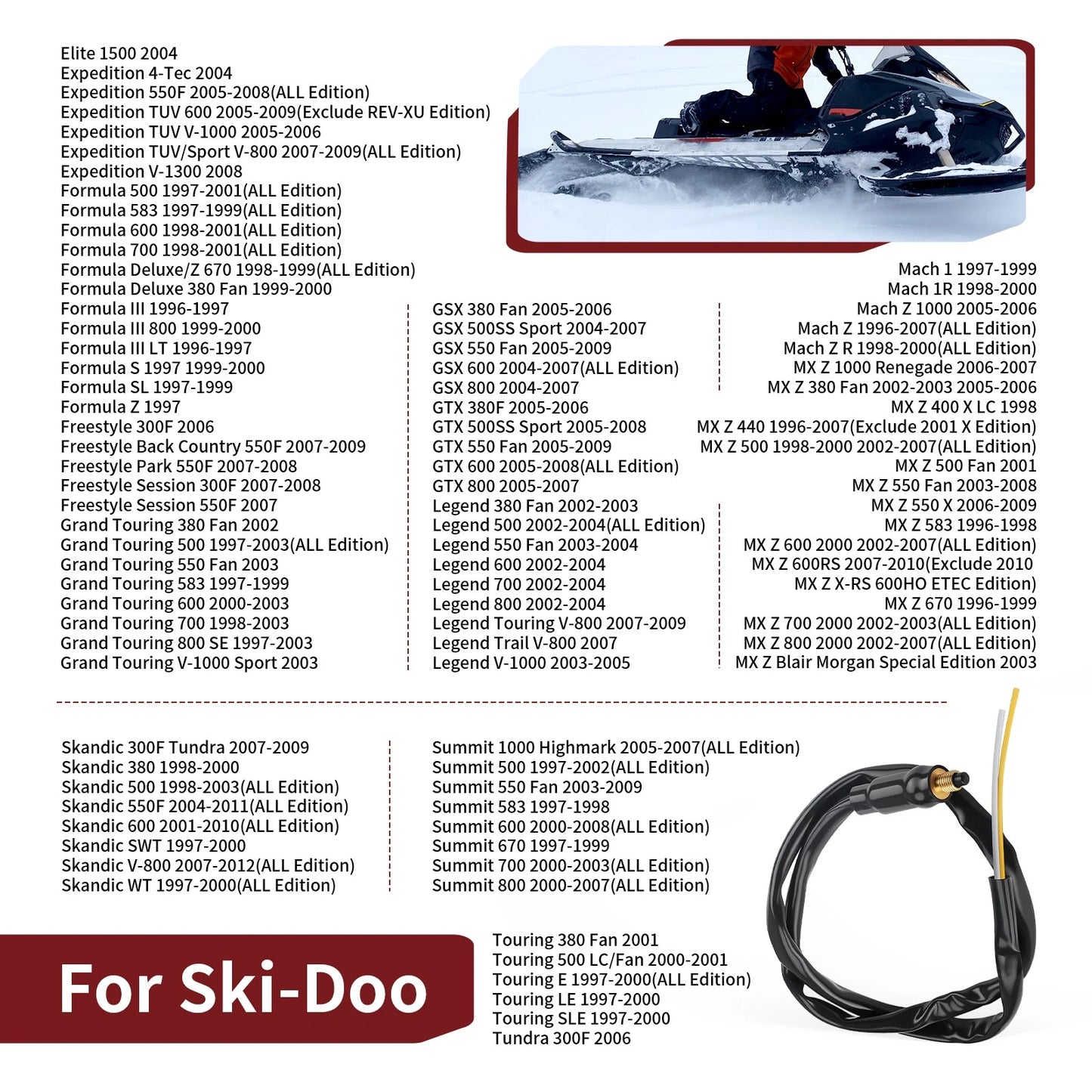 Brake Stoplight Micro Switch for Ski-Doo Formula 500/583/600/700 III LT/S/SL/Z