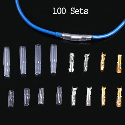Brass Bullet Connectors M&F Wire Terminal 400 3.9mm Set for Autos
