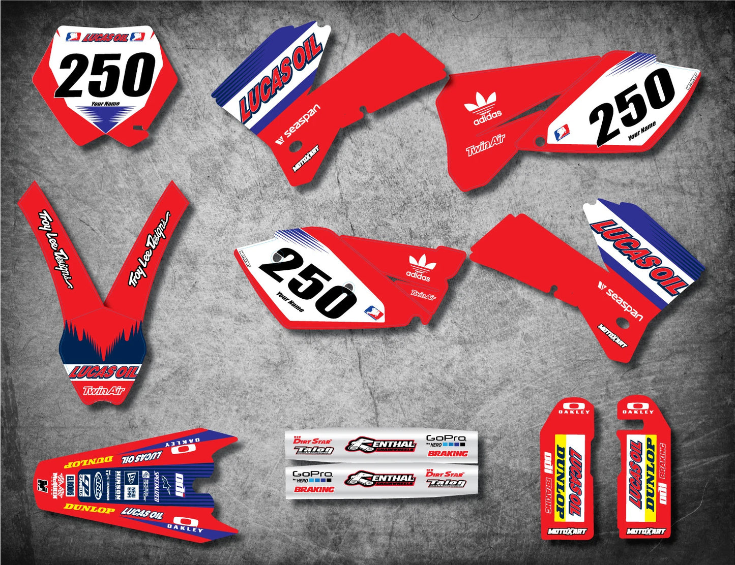 Custom Graphics Full Kit ACTIVE Stickers for KTM SX 125 250 (2005-2006)