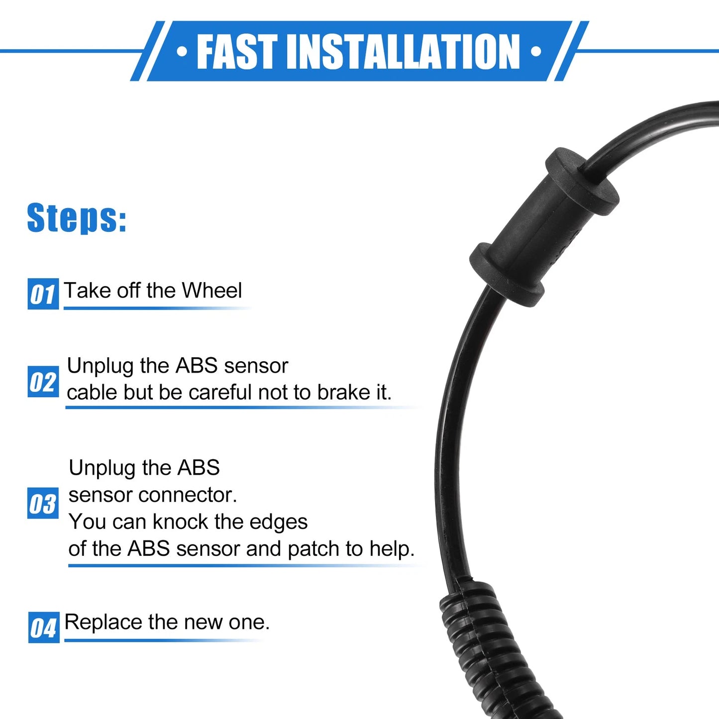 ABS Wheel Speed Sensor for Ford F150 Pickup 2009-2010 4.6L Rear Left