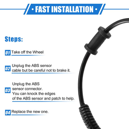 ABS Wheel Speed Sensor for Ford F150 Pickup 2009-2010 4.6L Rear Left