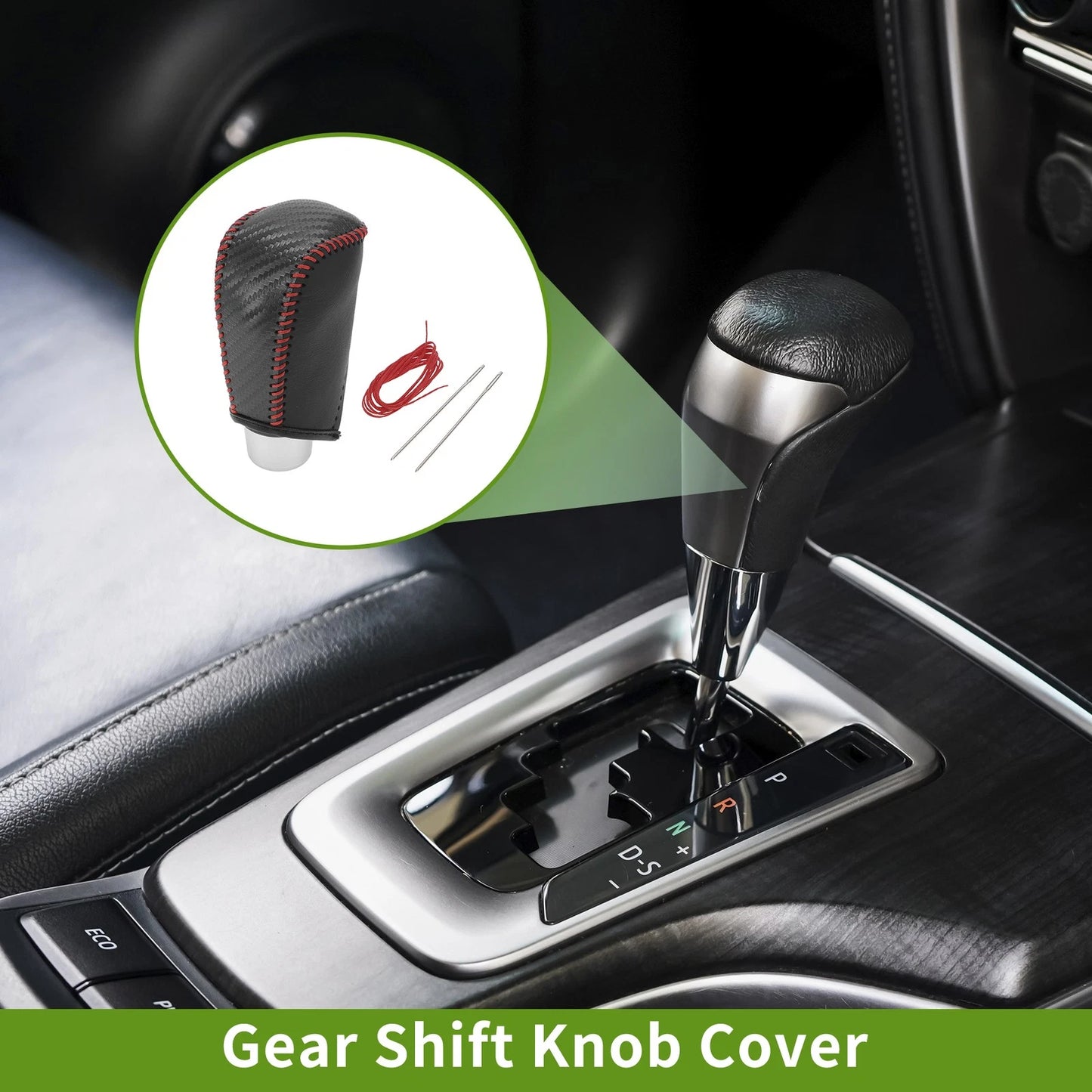 Black Carbon Fiber Gear Shift Knob Cover for Toyota Camry (2007-2011)