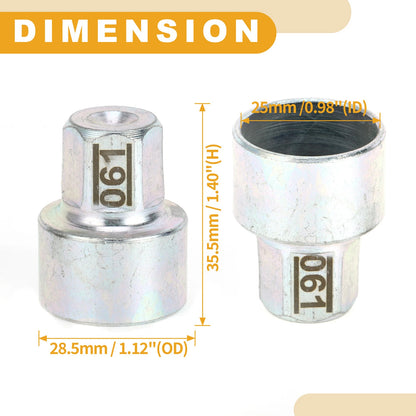 Wheel Lock Lug Nut Antitheft Key for BMW MINI COOPER (2002-2023)