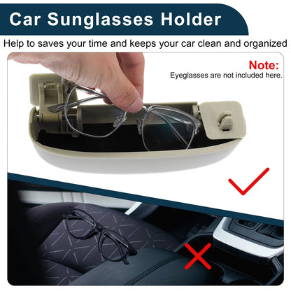 Sunglasses Case for Toyota Camry 2018-2022 Eyeglasses Holder Storage Beige
