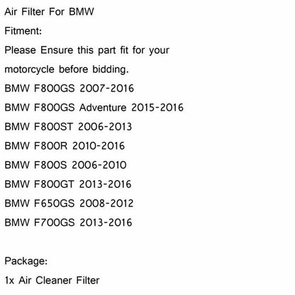 Air Filter for BMW F 700 GS F 650 GS F 800 GS (2006-2016)