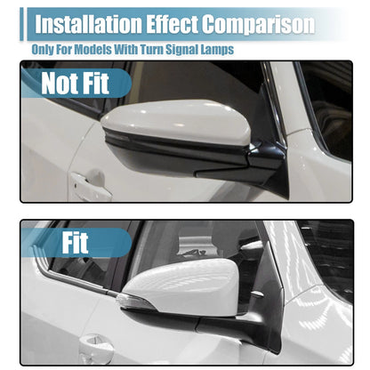 Unpainted Right Side Mirror Corner Triangle Cover for Toyota Corolla (2014-2017)