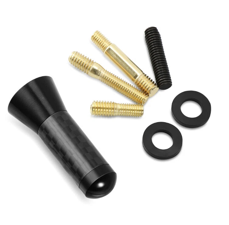 Carbon Fiber 1.4in Antenna for Universal Car Radio FM - Black