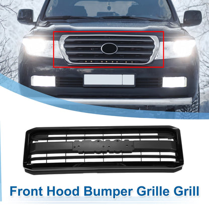 Front Upper Hood Bumper Grille Grill Black for Toyota Land Cruiser (2007–2012)