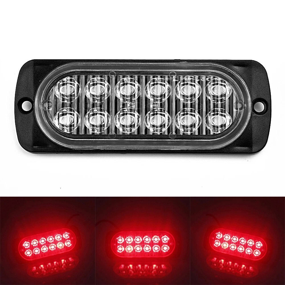 12LED Off-road Safety Urgent Working Fog Red Light Lamp for Cars