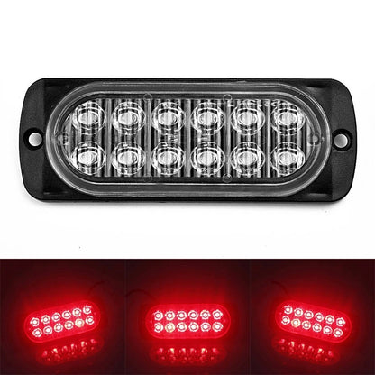 12LED Off-road Safety Urgent Working Fog Red Light Lamp for Cars
