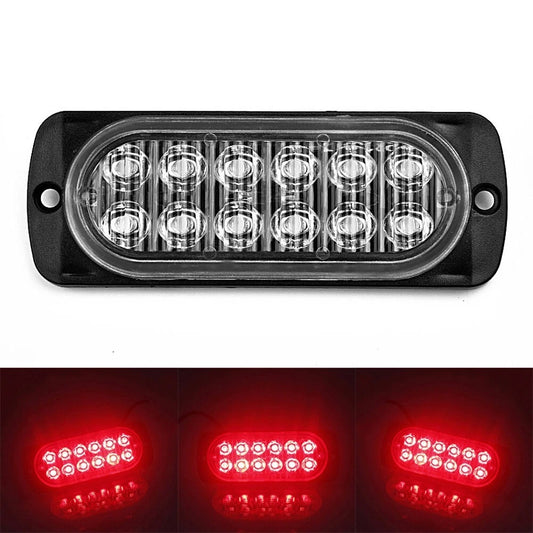 12LED Off-road Safety Urgent Working Fog Red Light Lamp for Cars