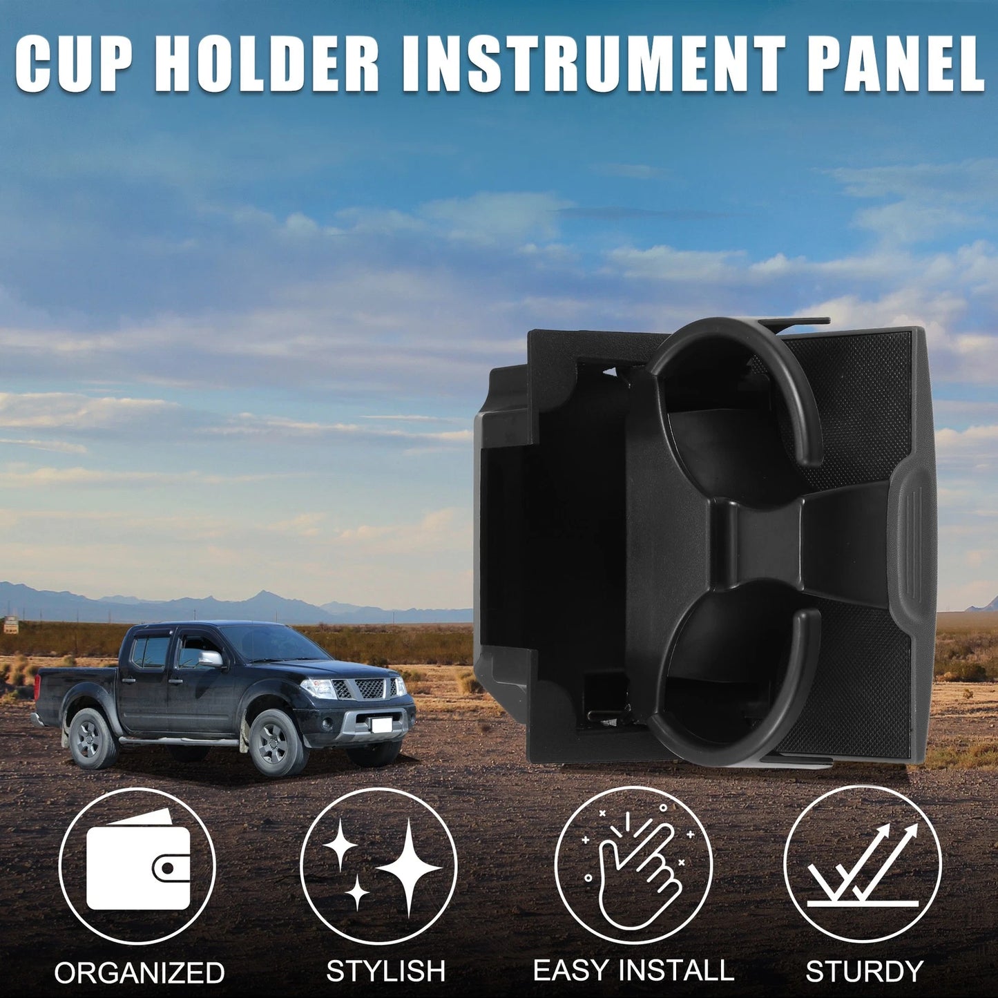 Cup Holder for Nissan Frontier 2006-2021 Gray