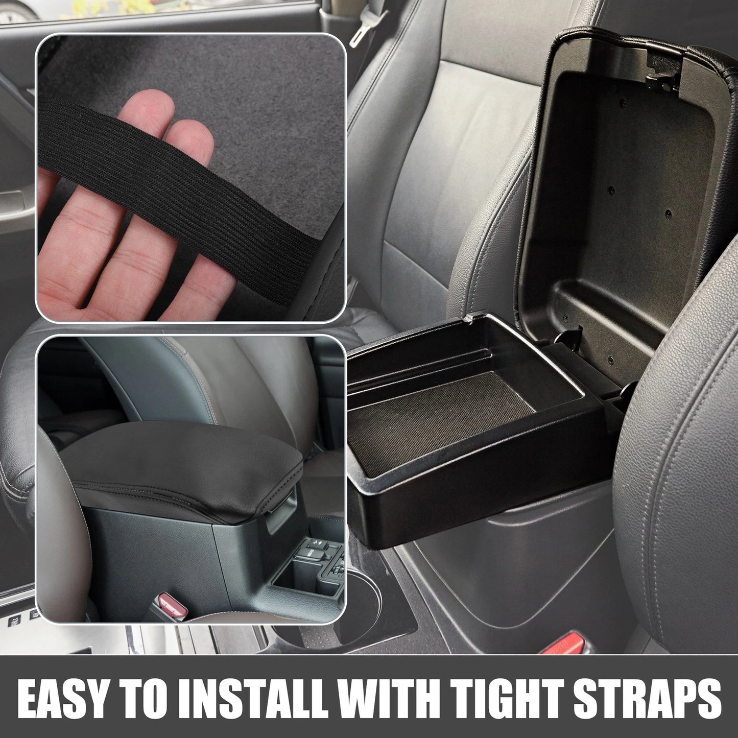 Car Center Console Armrest Cover for Toyota RAV4 (2013-2018) - Black