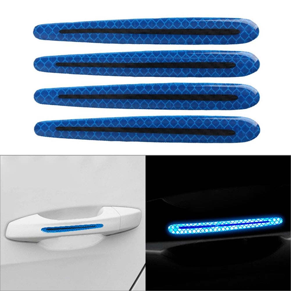 Universal Carbon Fiber Door Handle Reflective Sticker for Car Scratch Protection