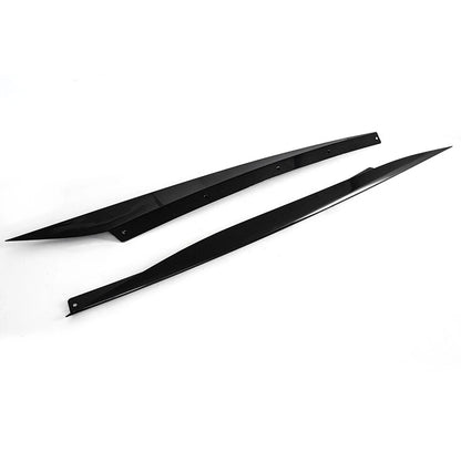 Gloss Black Side Skirts 2 x For Corvette C8 Z51 Rocker Panels 2020-2023