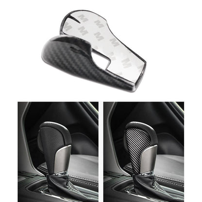 Car Carbon Fiber Side Gear Shift Knob Cover Trim Fit For Subaru Forester 2013-18