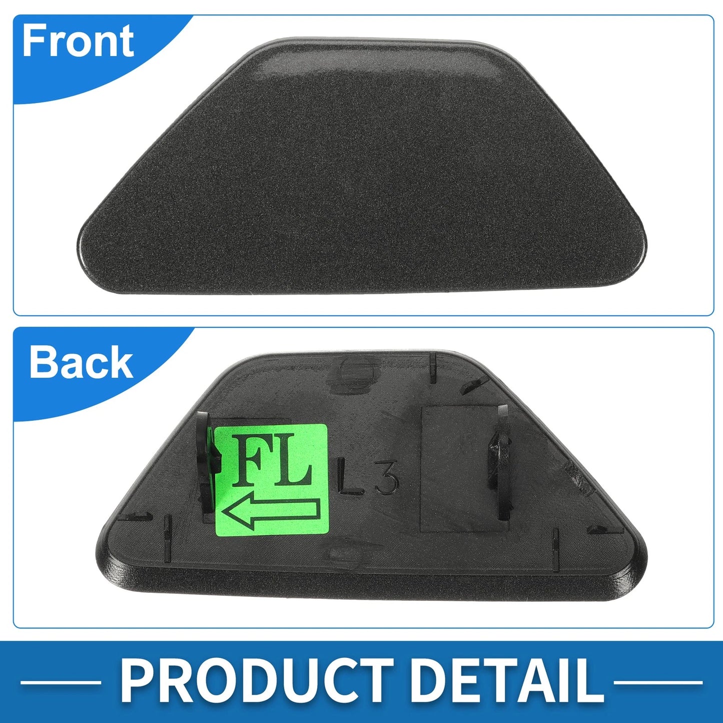 Front Left Washer Nozzle Cover for BMW 528i (2011-2016) Gray