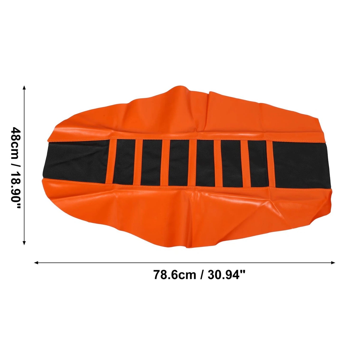 Seat Cover Universal Dirt Bike Anti Slip Cushion Orange Black for Motorcycle