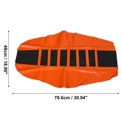 Seat Cover Universal Dirt Bike Anti Slip Cushion Orange Black for Motorcycle