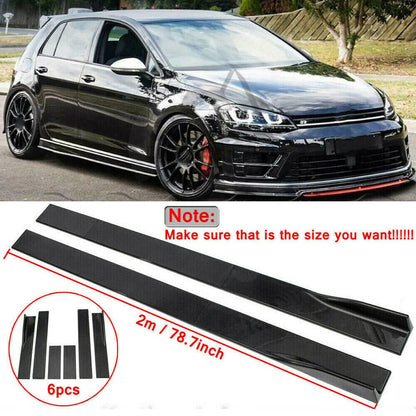 Carbon Black Side Skirt Lip for Infiniti Q50 Q60 Q70 G25 G37 (2014-2023)