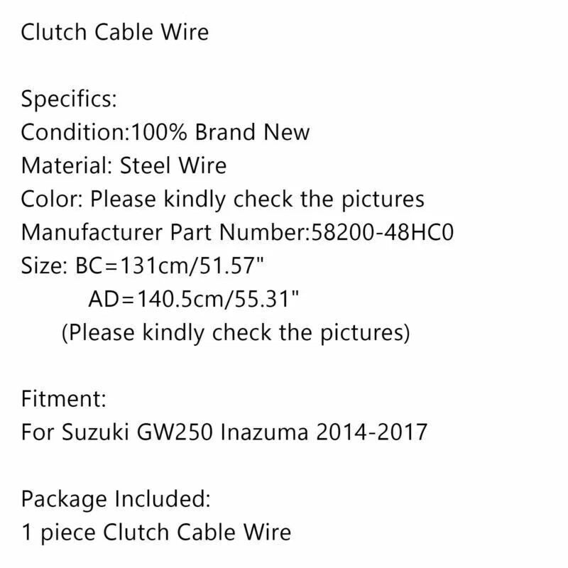 Clutch Cable for Suzuki GW250 Inazuma (2014-2017)