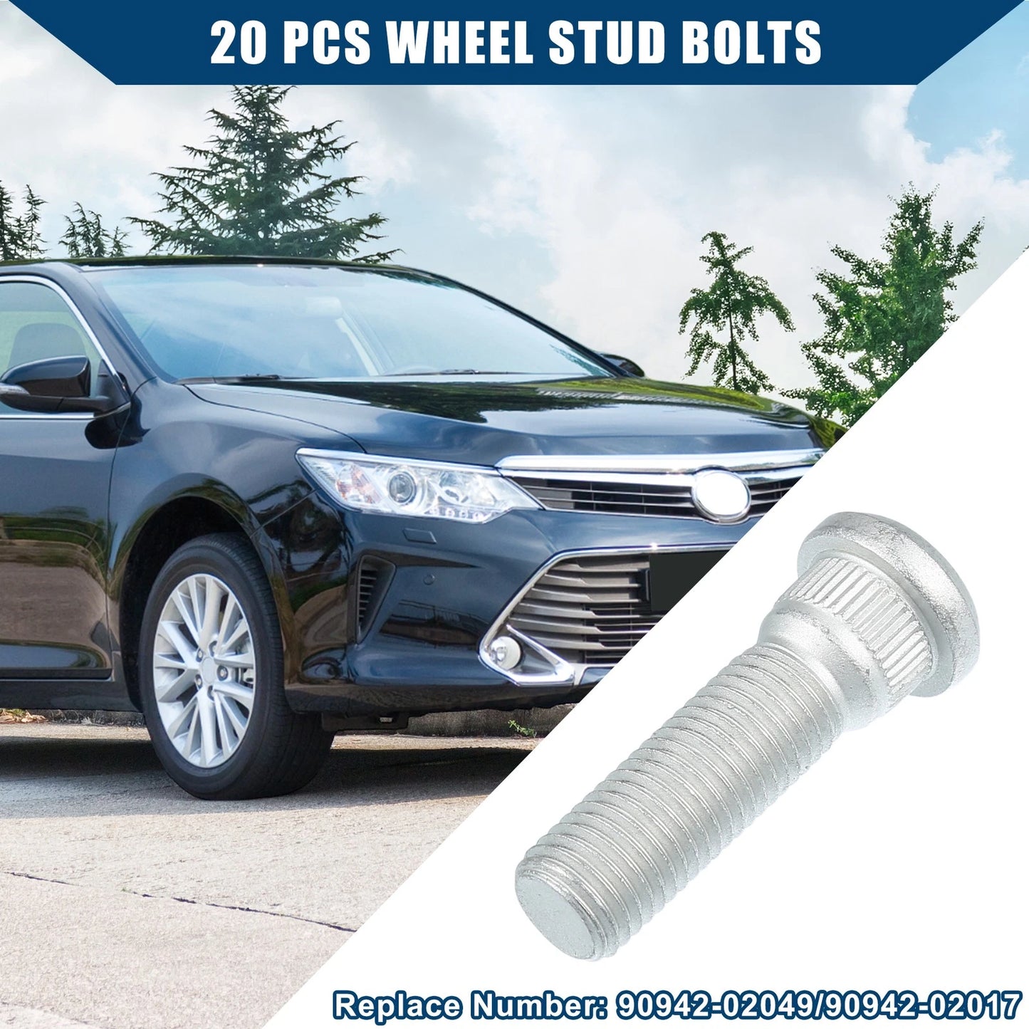 20 x M12-1.5 Wheel Stud Bolts for Lexus, Toyota, Scion