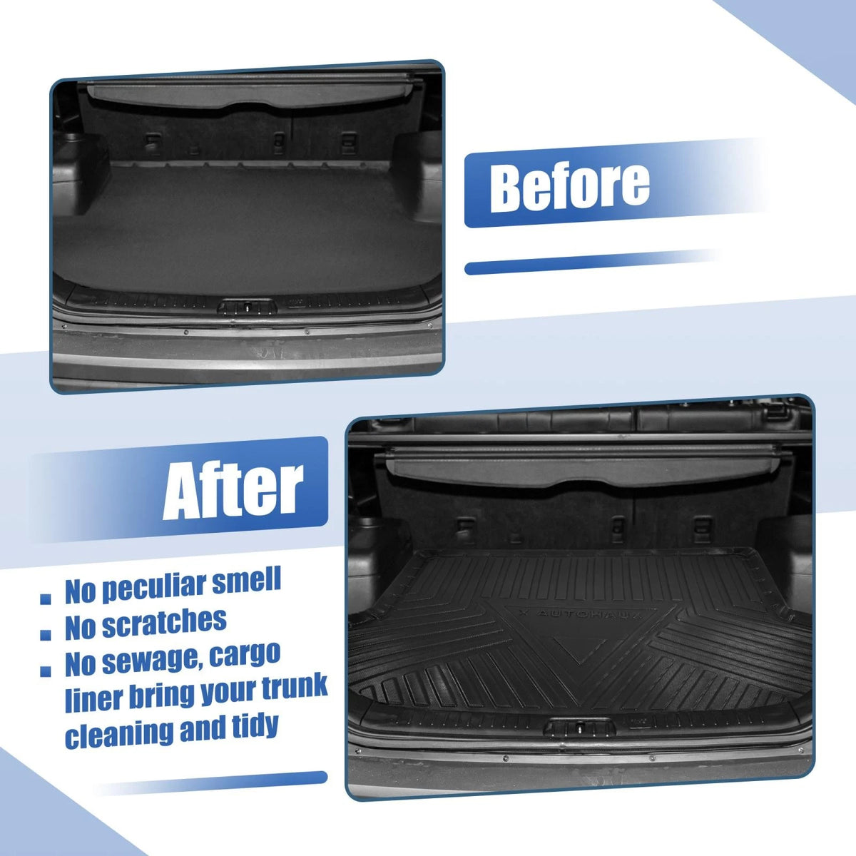 Rear Trunk Mat TPE Cargo Liner for Chevrolet Equinox Accessories