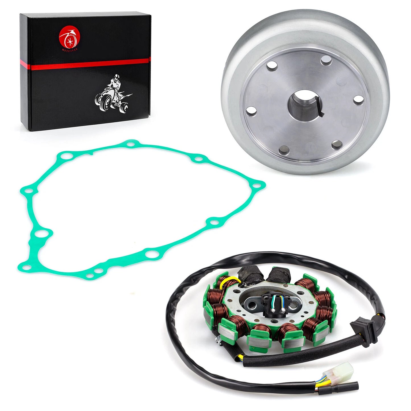 Magneto Flywheel & Stator w/Gasket for Honda TRX400EX/TRX400X 99-14