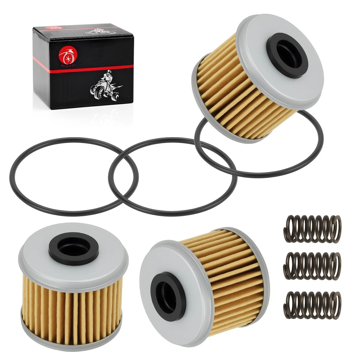 3PCS Oil Filter O-Ring Spring for Honda Sportrax 450 TRX450R (2004-2009)