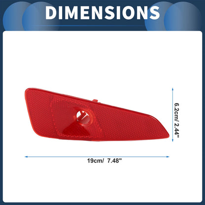 Bumper Reflector for Ford Focus MK4 Saloon Red (2018-2023) 1 x Rear Left