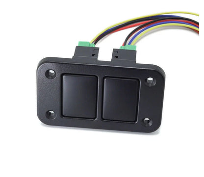 Universal / 2-Gang / Rocker Switch Panel Push Button 12V/24V DC for Toyota