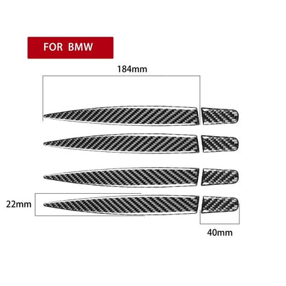 Real Carbon Fiber Outer Door Handle Cover Strip Trim Fit For BMW X5 X6 2014-2019