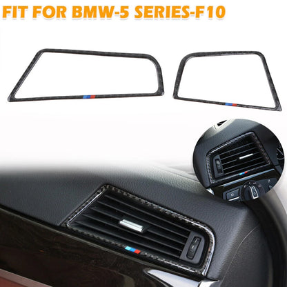 Carbon Fiber Dashboard Air Vent Outlet Frame Trim for BMW F10 5 Series (2011-2017)