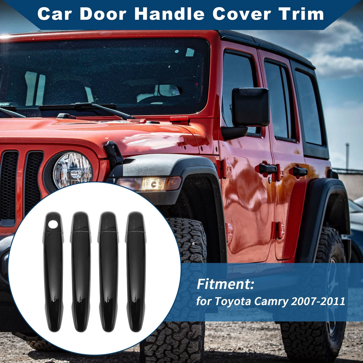 Door Handle Cover Trim for Toyota Camry (2007-2011) Black