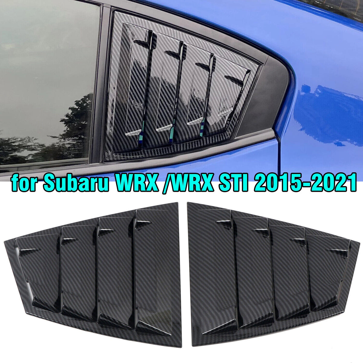 2 x Exterior Window Louver Shutter Cover for Subaru WRX/WRX STI (2015–2021)